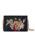 Gucci Ophidia Embroidered Small Shoulder Bag - Blue