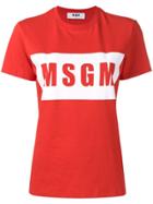 Msgm Msgm - Woman - Tshirt Logo - Red