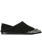 Mcq Alexander Mcqueen Liberty Fold Studded Slipper - Black