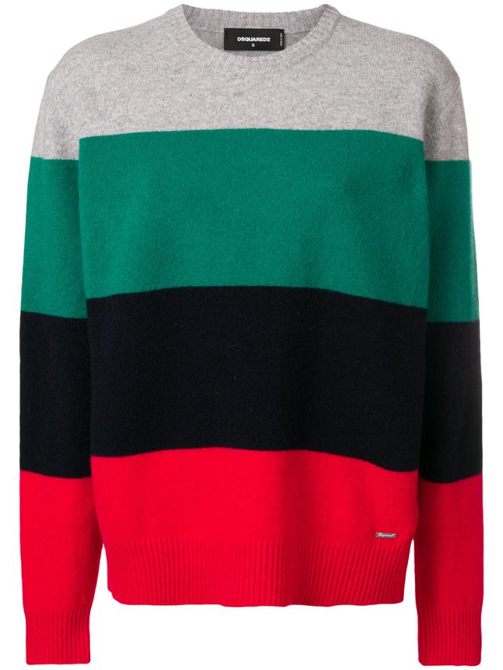 Dsquared2 Striped Jumper - Green