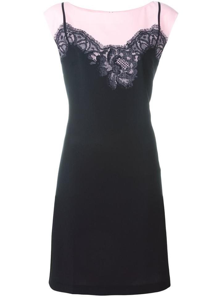 Boutique Moschino Lace Print Dress, Women's, Size: 46, Black, Polyester/other Fibres