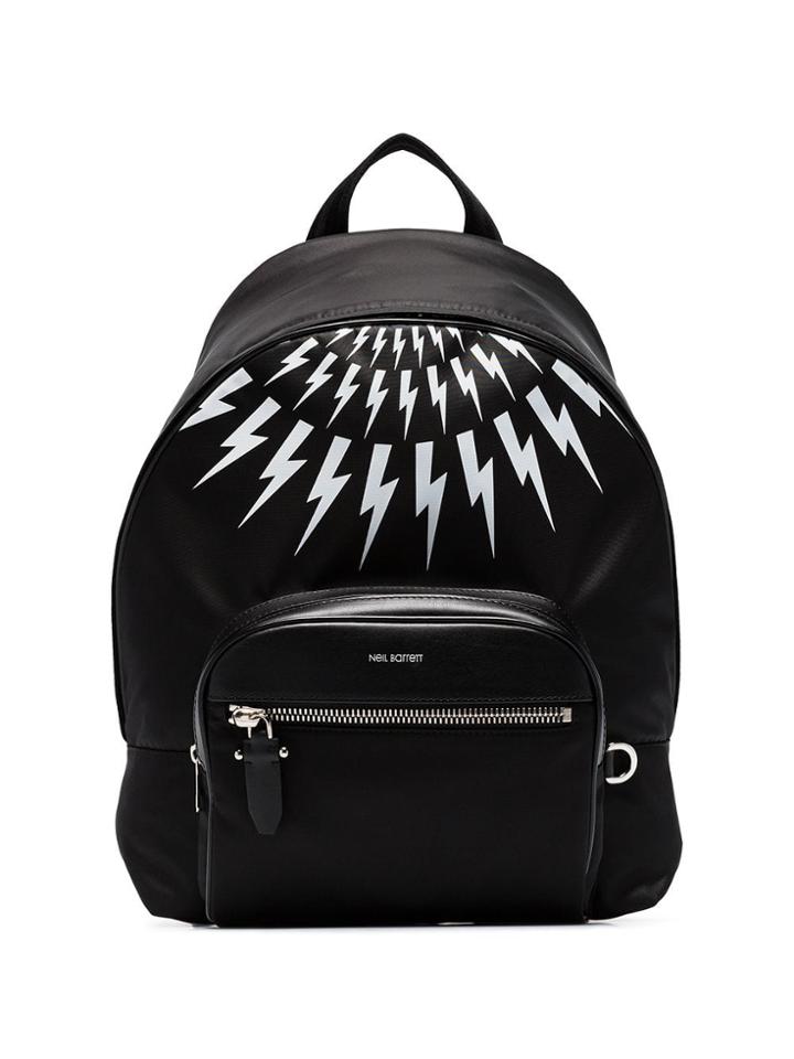 Neil Barrett Black Thunderbolt Backpack