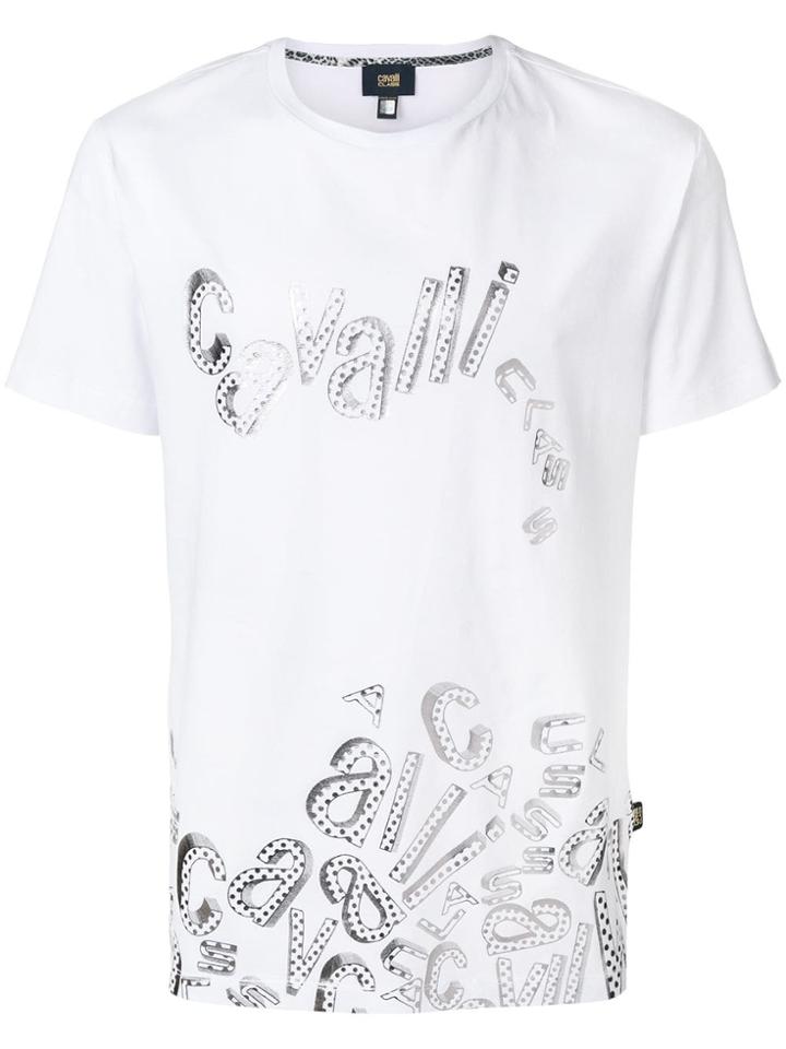 Cavalli Class 3d Logo Print T-shirt - White