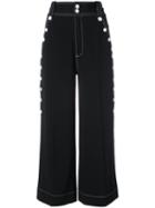 Derek Lam 10 Crosby - Nautical Trousers - Women - Polyester/triacetate - 6, Black, Polyester/triacetate