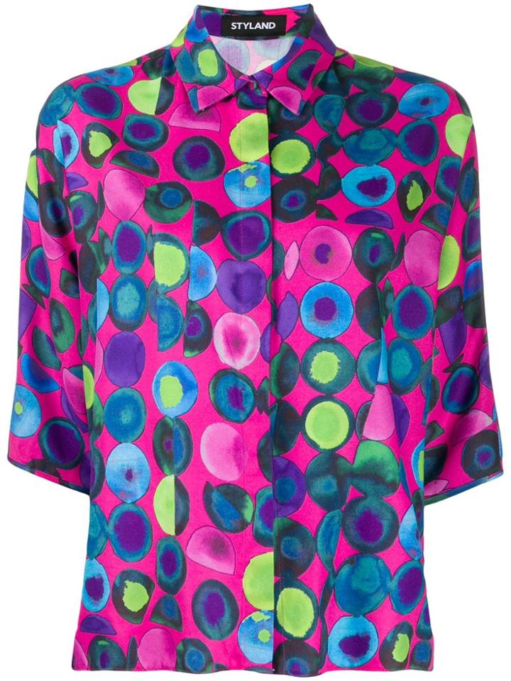 Styland Dotted Blouse - Pink