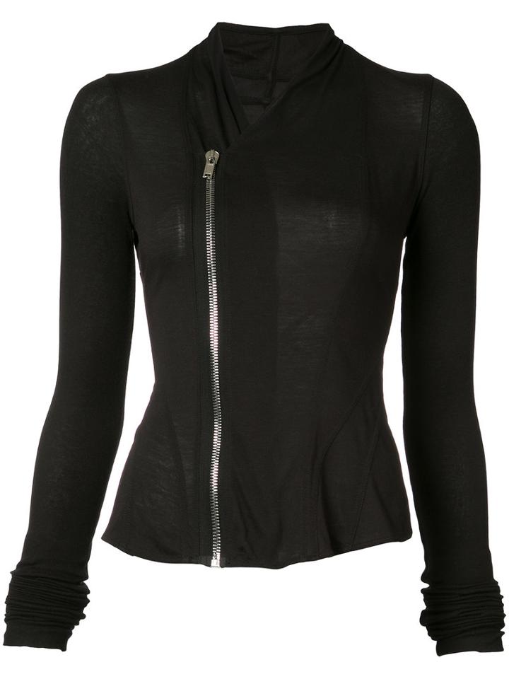 Rick Owens Lilies - Fitted Jacket - Women - Cotton/nylon/viscose - 40, Black, Cotton/nylon/viscose