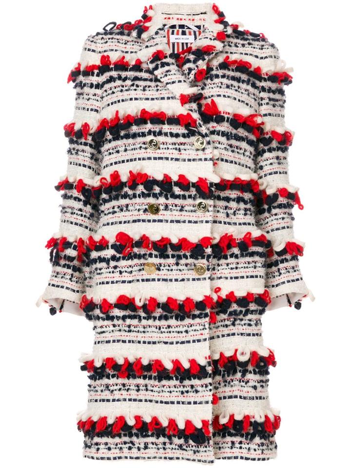 Thom Browne Tartan Tweed Sack Overcoat - Multicolour