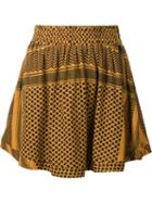 Cecilie Copenhagen Printed Mini Skirt, Women's, Yellow/orange, Cotton