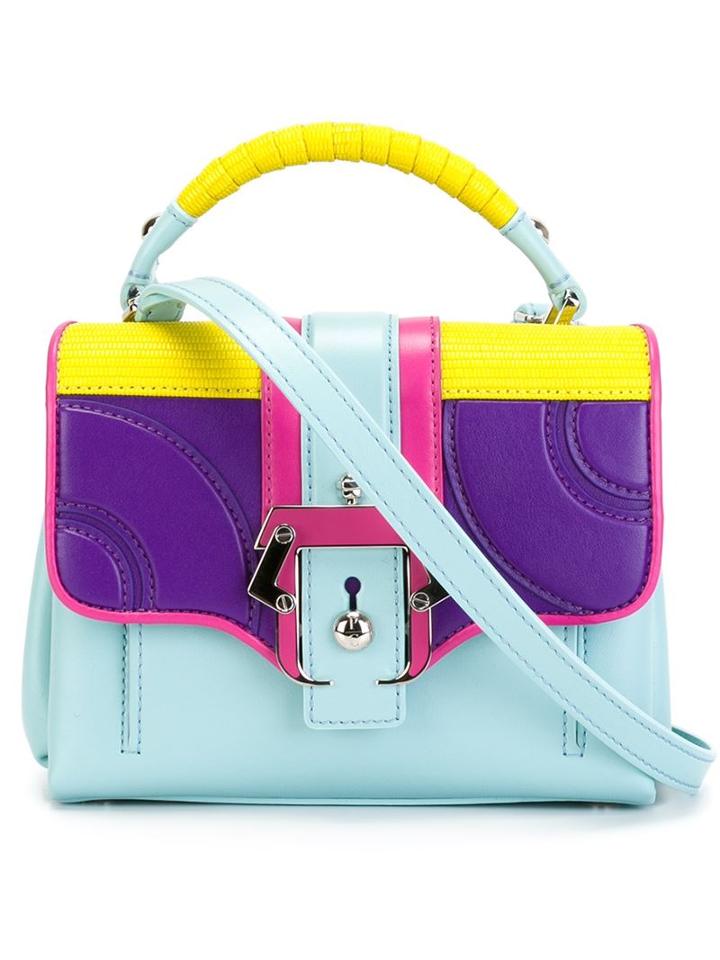 Paula Cademartori Dun Dun Shoulder Bag, Women's, Blue, Calf Leather