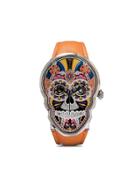 Fiona Kruger Petit Skull Eternity Watch - Orange/multi