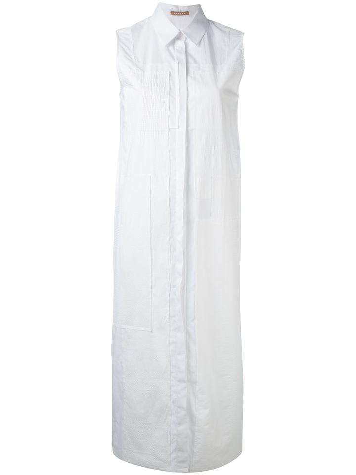 Nehera - Sleeveless Shirt Dress - Women - Cotton - 38, White, Cotton