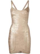 Hervé Léger Kourtney Dress, Women's, Size: Small, Nude/neutrals, Rayon/nylon/spandex/elastane