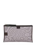 Fendi Two-toned Ff Clutch - Brown