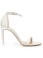 Stuart Weitzman Nudistsong Sandals, Women's, Size: 7.5, White, Cork