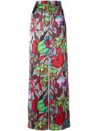 Duro Olowu Floral Wide Leg Trousers, Women's, Size: 8, Red, Silk