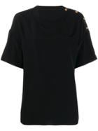 Chanel Pre-owned Decorative Buttoned Shoulder Top - Black
