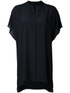 Roberto Collina Short-sleeve Shirt, Women's, Size: Large, Black, Silk