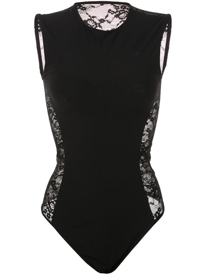 Alix Bayard Lace Bodysuit - Black