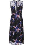 Nicole Miller Floral Embroidery Mesh Dress