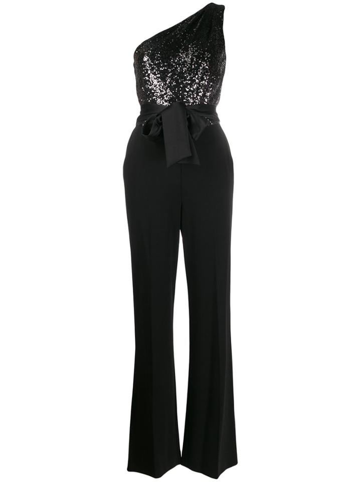 Lauren Ralph Lauren Contrast One-shoulder Jumpsuit - Black