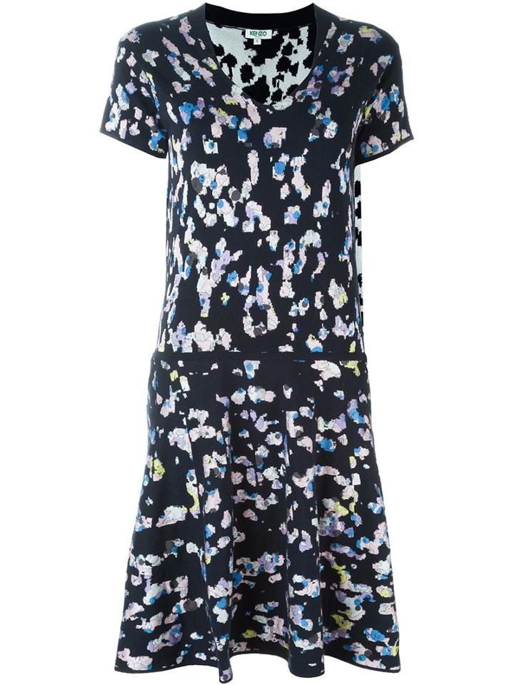 Kenzo Moonmap Dress, Women's, Size: S, Black, Polyester/viscose
