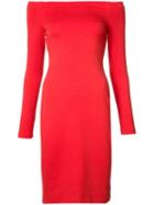 L'agence Off-shoulder Bodycon Dress, Women's, Size: Xs, Red, Viscose/spandex/elastane