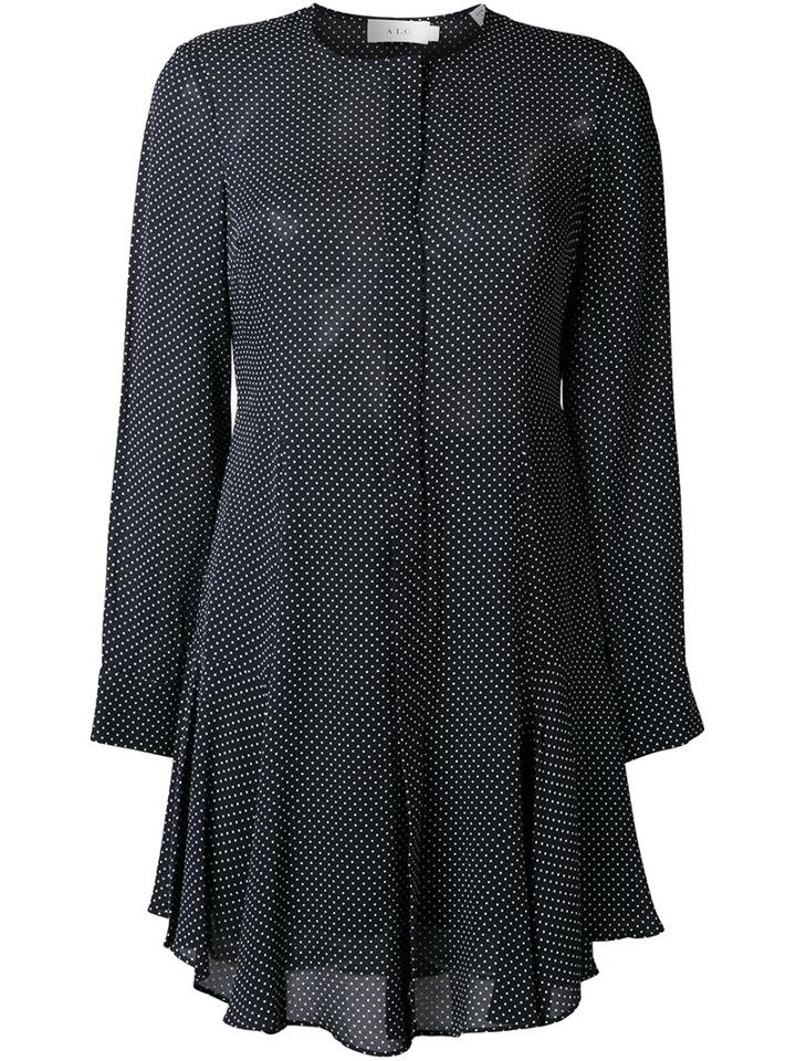 A.l.c. Polka Dots Shirt Dress, Women's, Size: 2, Black, Silk