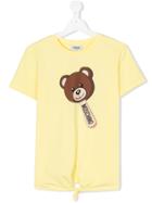 Moschino Kids Teen Bear Lolly Print T-shirt - Yellow & Orange