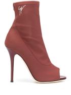 Giuseppe Zanotti Lacey Sock Boots - Red