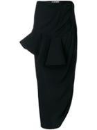 Jacquemus Asymmetric Peplum-insert Skirt - Black