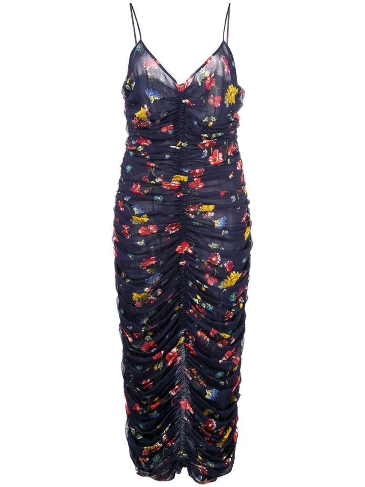 Nicholas Floral Evening Dress - Blue