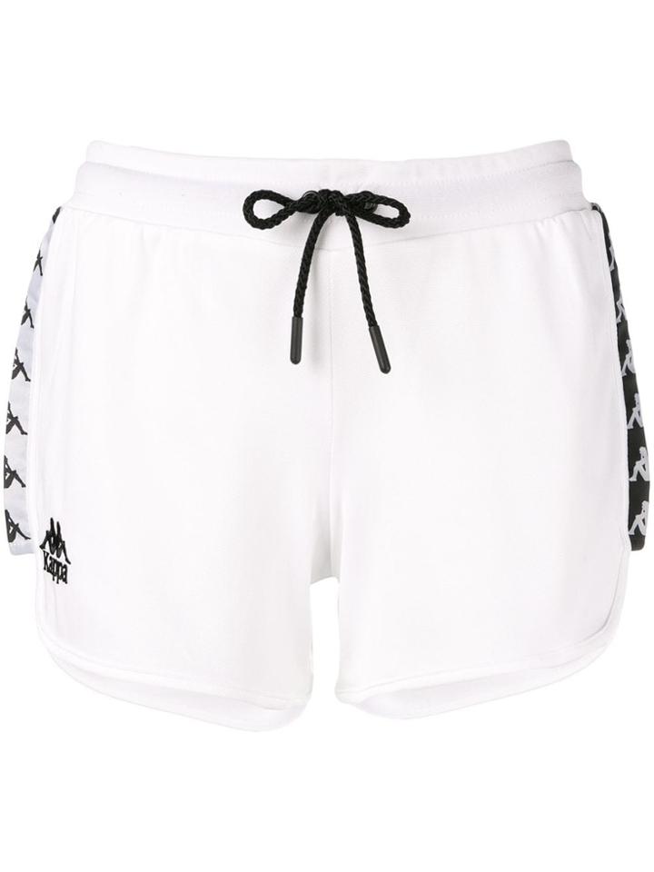 Kappa Logo Drawstring Shorts - White