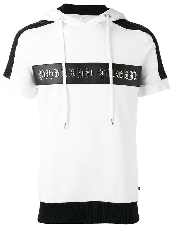 Philipp Plein Superiority Hoodie, Men's, Size: Xl, White, Cotton/polyurethane/polyester