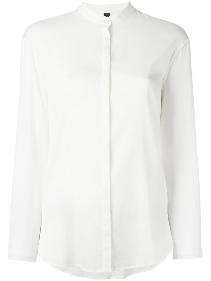 Eleventy Blouse With Discreet Front Fastening - White