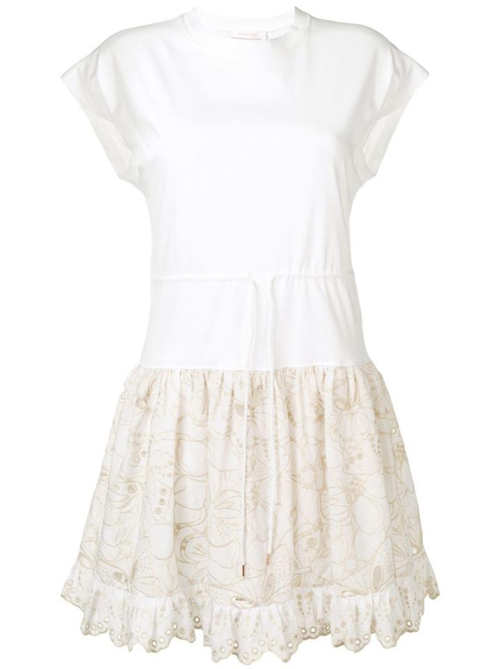 See By Chloé Embroidered T-shirt Dress - White