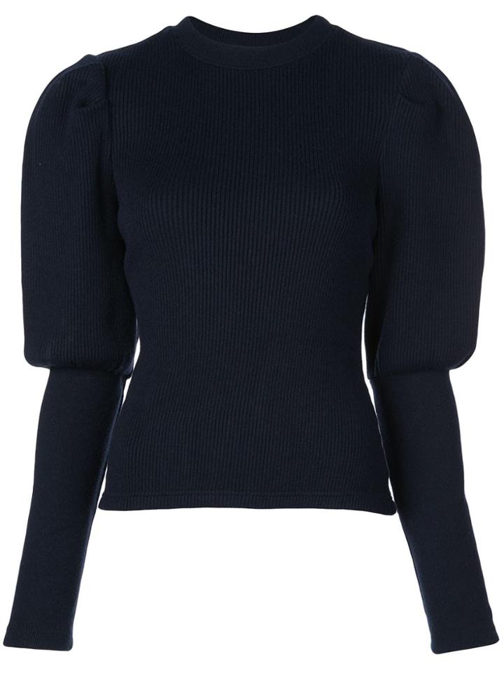 Jonathan Simkhai Puff Sleeve Top - Blue