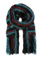 Maison Margiela Striped Oversize Scarf, Adult Unisex, Grey, Polyamide/polyester/wool/metallized Polyester