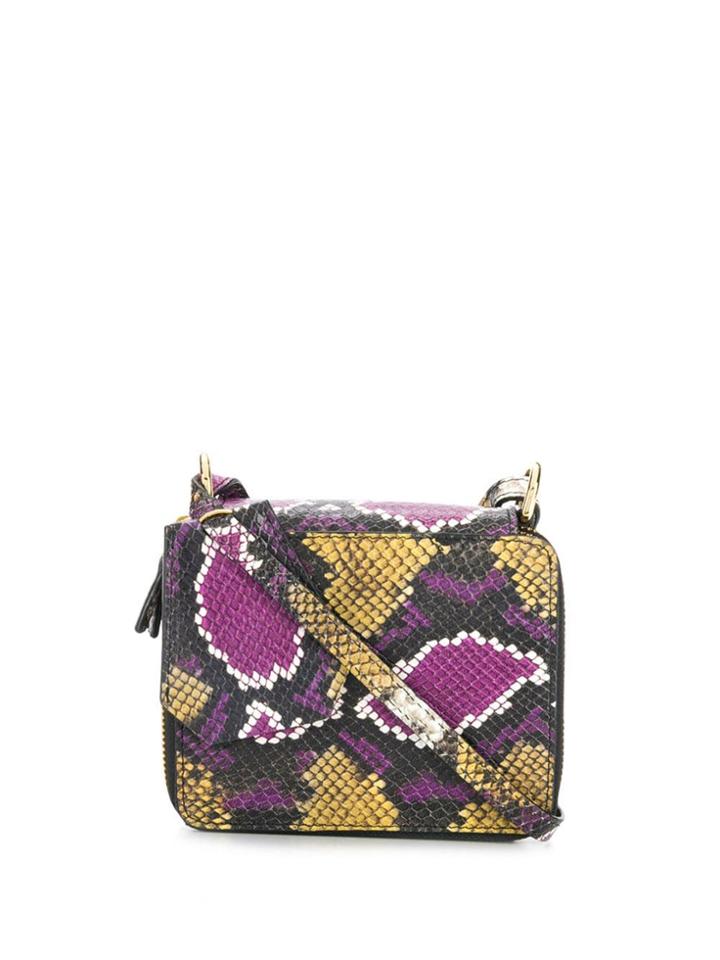 Marques'almeida Snakeskin Effect Crossbody Bag - Purple