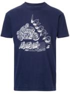 Fake Alpha Vintage Motorcycle Print T-shirt - Blue