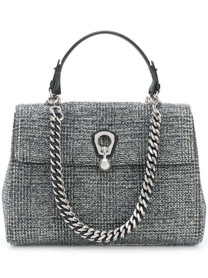 Ermanno Scervino Pearl Detail Tote - Grey