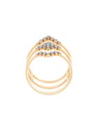 Yannis Sergakis Triple Stacked Diamond Charnières Ring, Women's, Metallic