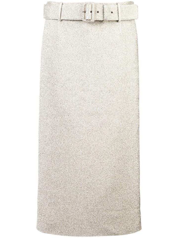 Rosie Assoulin Belted Pencil Skirt - Nude & Neutrals