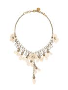 Ermanno Scervino Flower Petals Necklace, Women's, Metallic