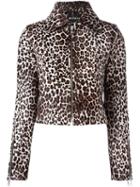 Misbhv Leopard Print Jacket, Women's, Size: Small, Brown, Calf Hair