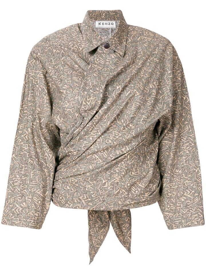 Kenzo Vintage Printed Shirt - Nude & Neutrals
