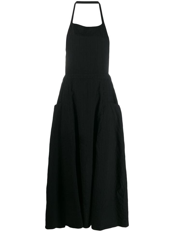 Comme Des Garçons Comme Des Garçons Pinafore Midi Dress - Black