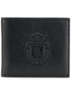 Billionaire Logo Embossed Bifold Wallet - Black