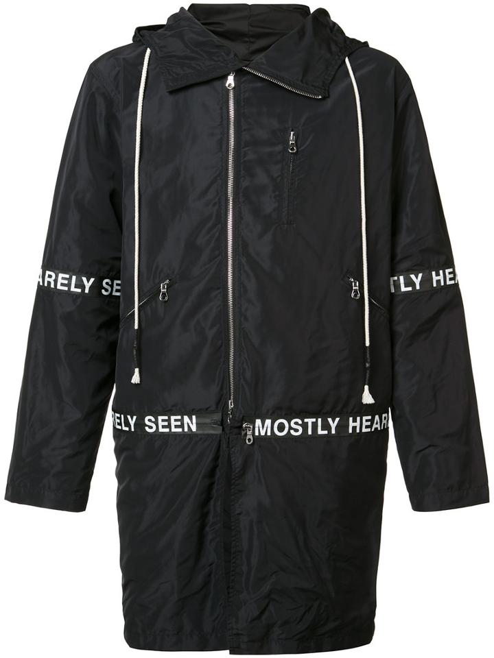 Mostly Heard Rarely Seen Hooded Parka, Men's, Size: Large, Black, Nylon
