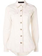 Proenza Schouler L/s Fitted Shirt-light Weight Denim - White