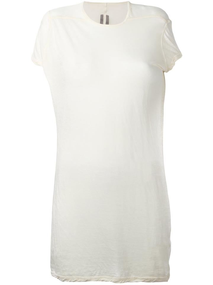 Rick Owens - Layered Long T-shirt - Women - Cotton - 42, Nude/neutrals, Cotton